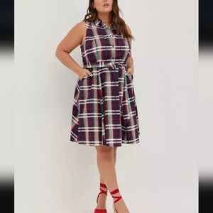 Plaid Shirt Dress Size 3 NWOT by Torrid